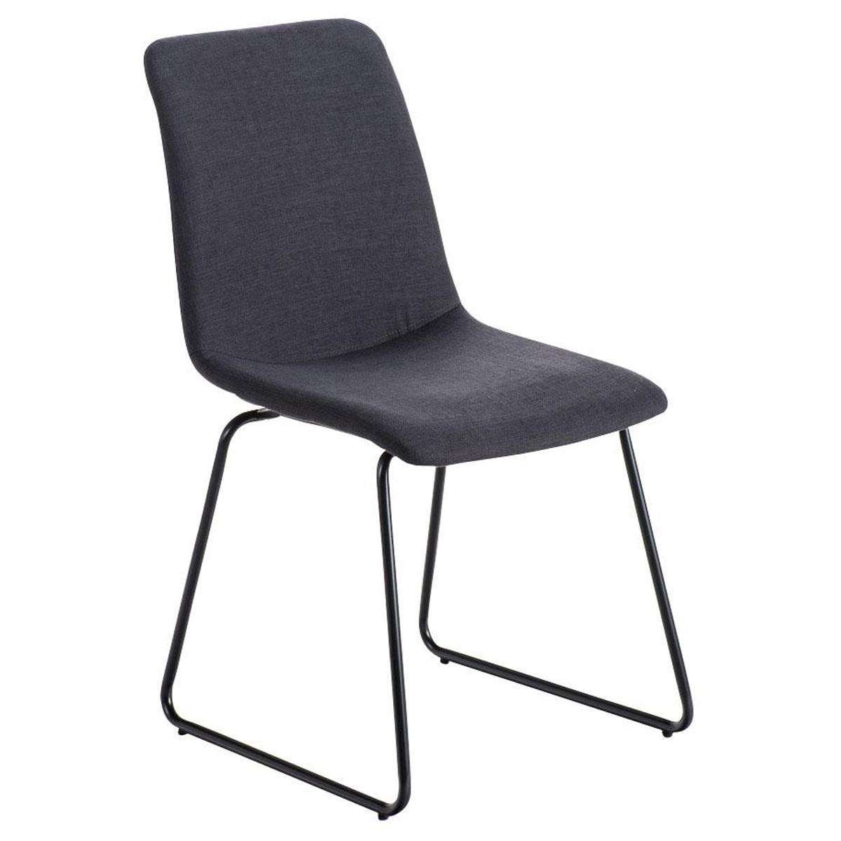 Silla de Confidente FRANCESC, Diseño Exclusivo, Tapizada en Tela color Negro