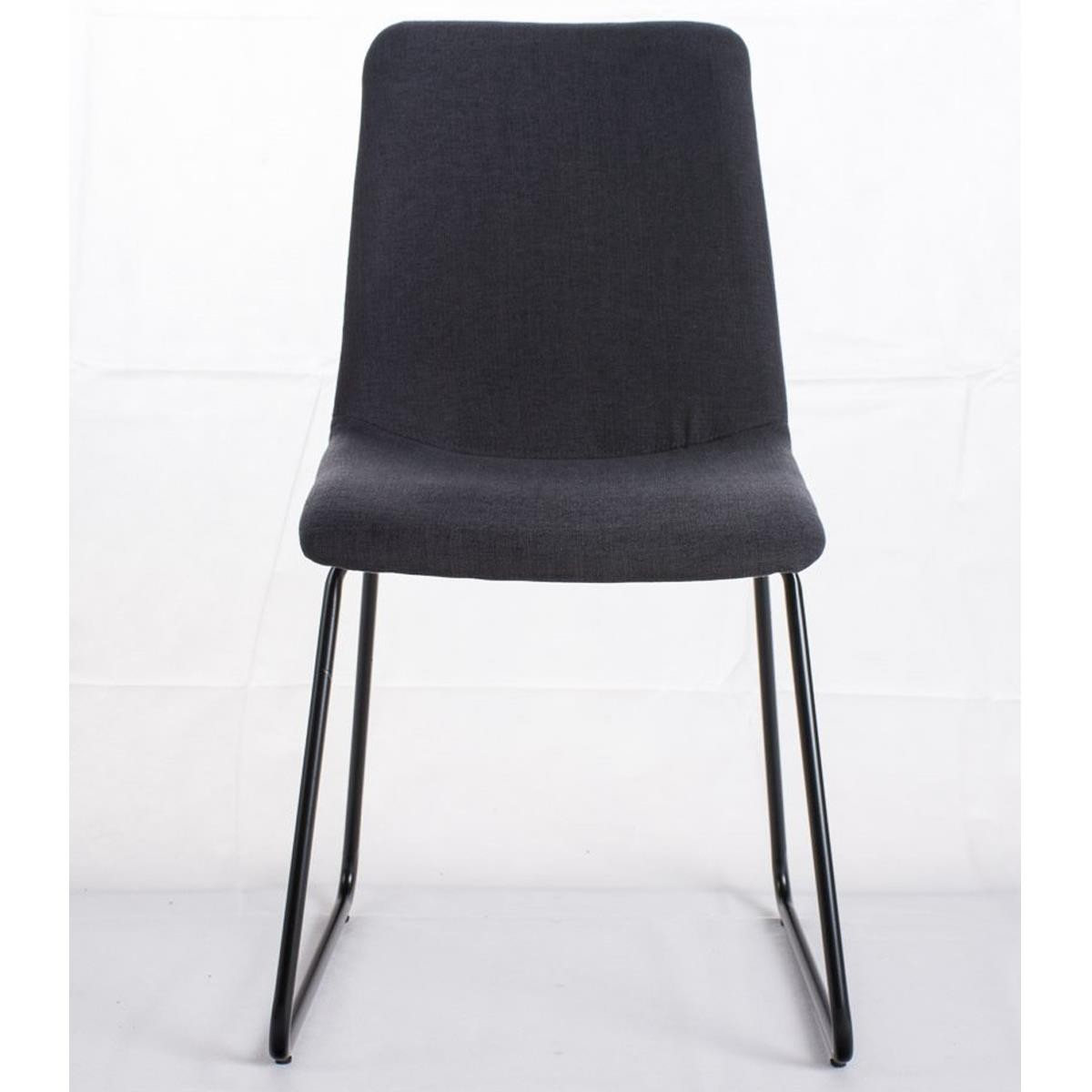 Silla de Confidente FRANCESC, Diseño Exclusivo, Tapizada en Tela color Negro