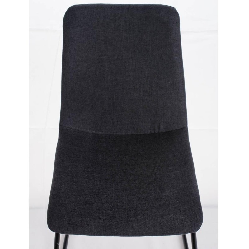 Silla de Confidente FRANCESC, estructura metálica, en tela color negro