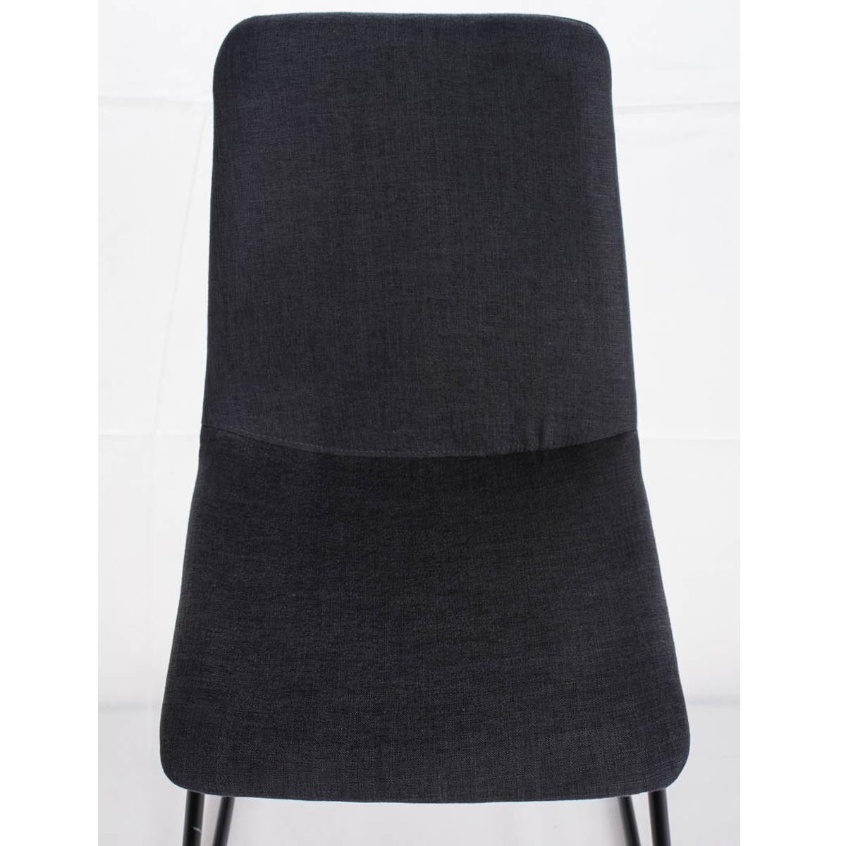 Silla de Confidente FRANCESC, Diseño Exclusivo, Tapizada en Tela color Negro