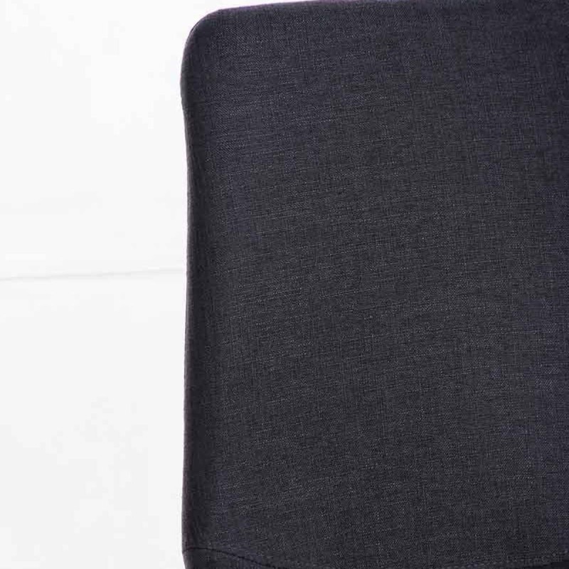 Silla de Confidente FRANCESC, estructura metálica, en tela color negro