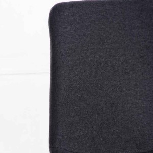 Silla de Confidente FRANCESC, estructura metálica, en tela color negro