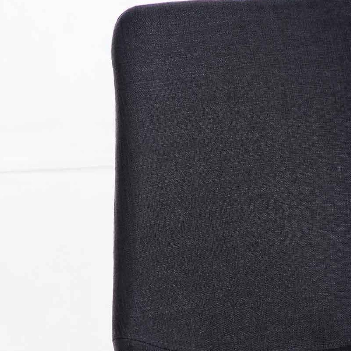 Silla de Confidente FRANCESC, Diseño Exclusivo, Tapizada en Tela color Negro