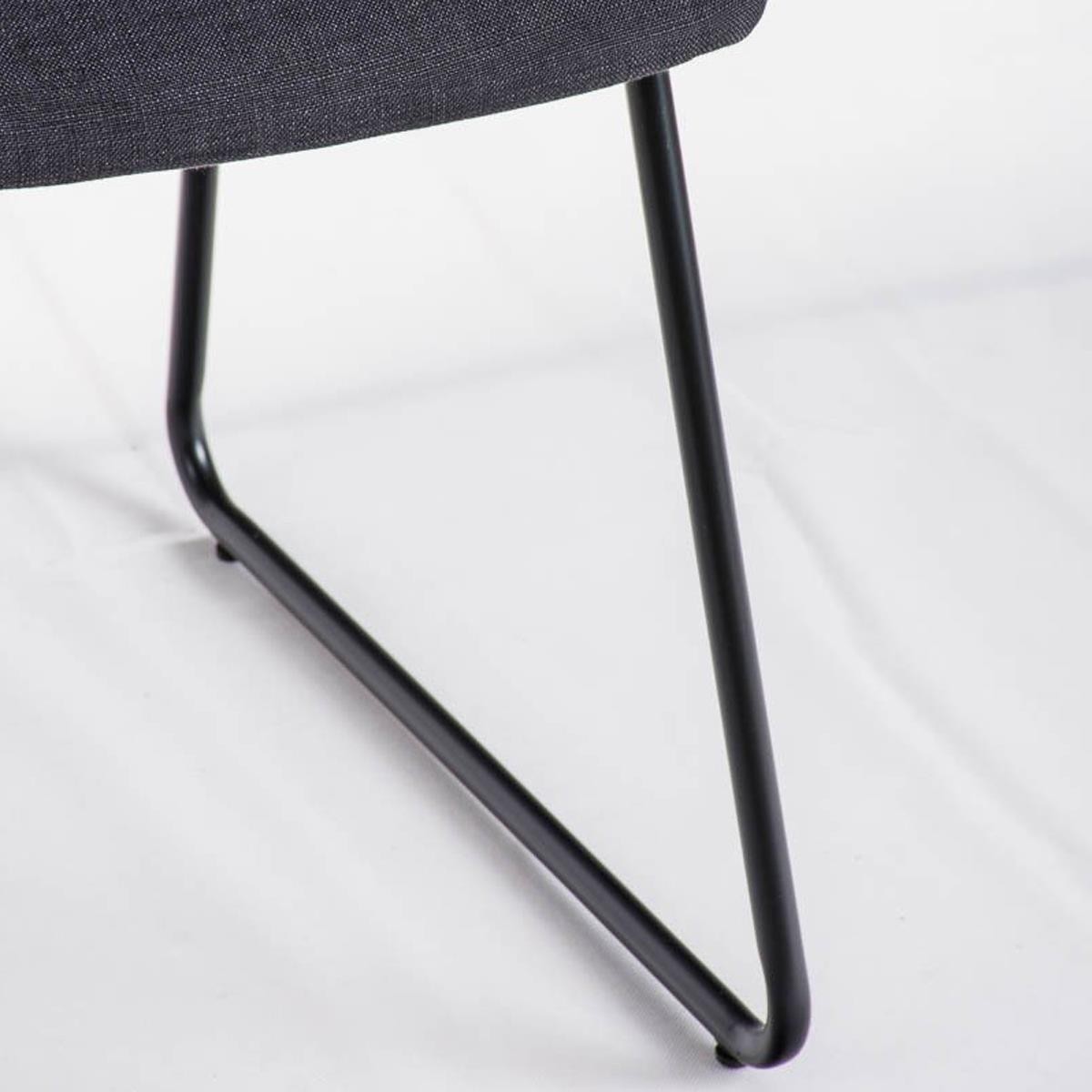 Silla de Confidente FRANCESC, Diseño Exclusivo, Tapizada en Tela color Negro
