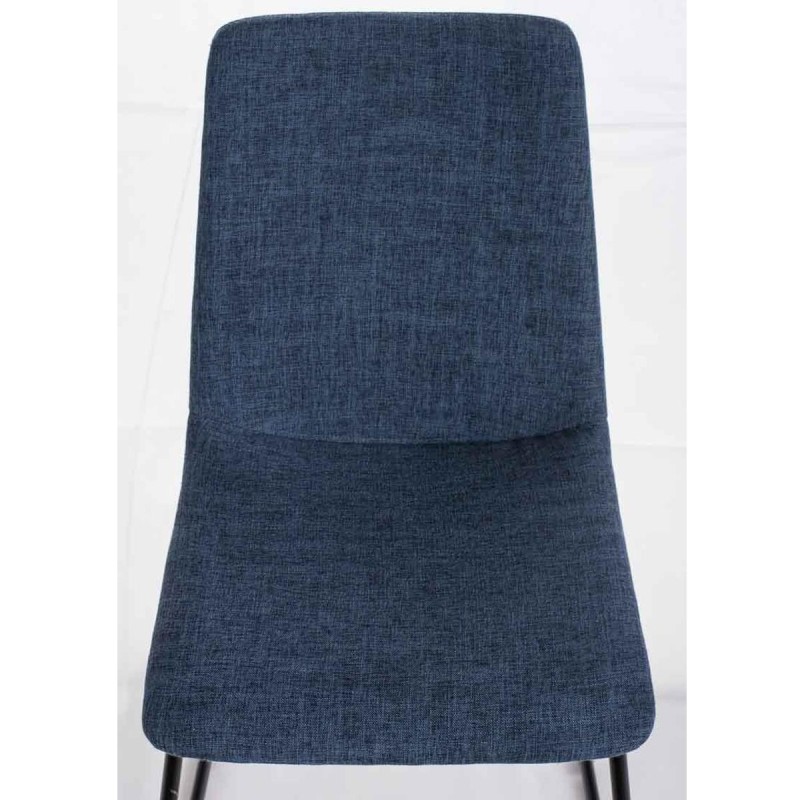 Silla de Confidente FRANCESC, estructura metálica, en tela color negro