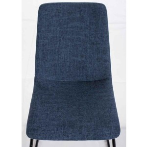 Silla de Confidente FRANCESC, estructura metálica, en tela color negro