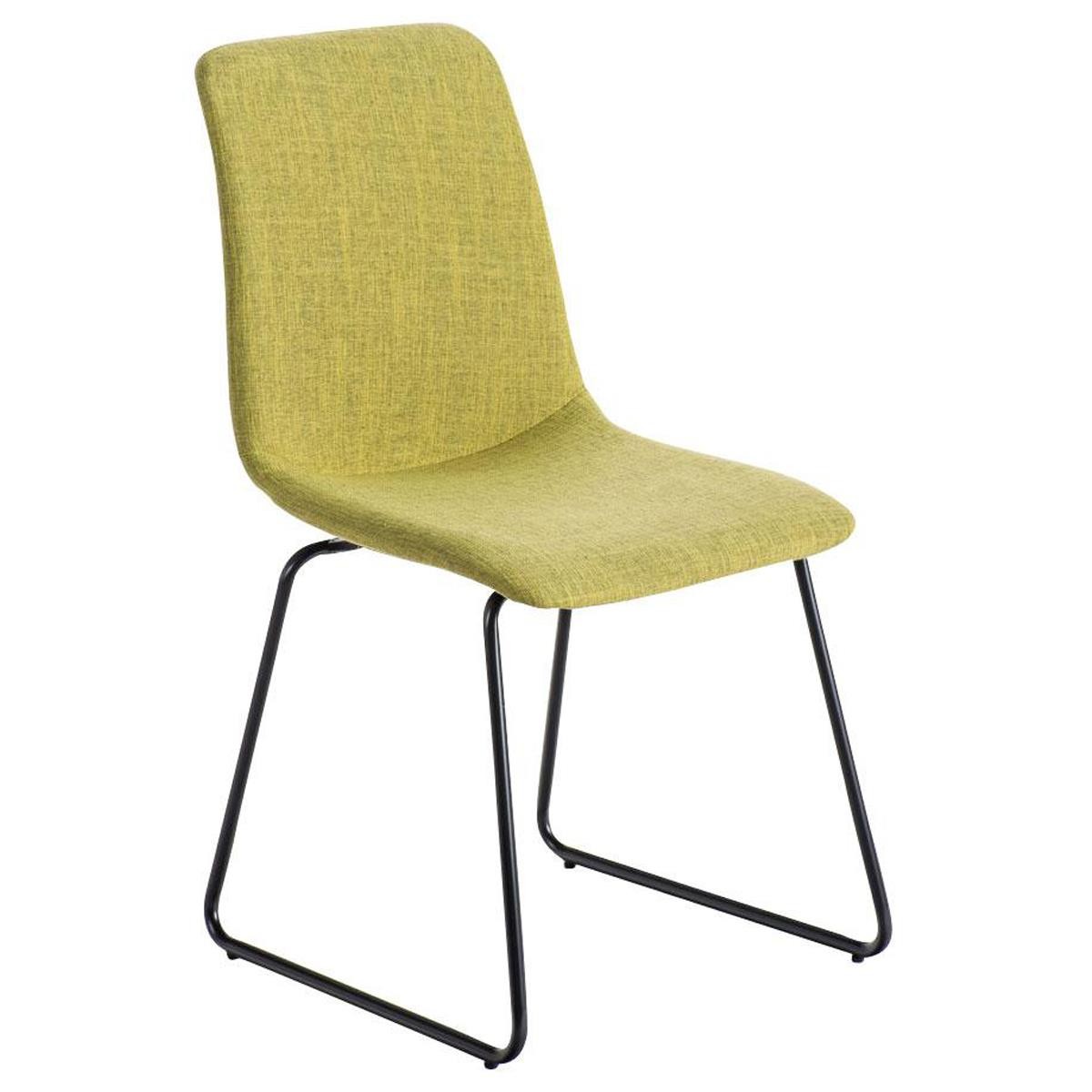 Silla de Confidente FRANCESC, Diseño Exclusivo, Tapizada en Tela color Negro