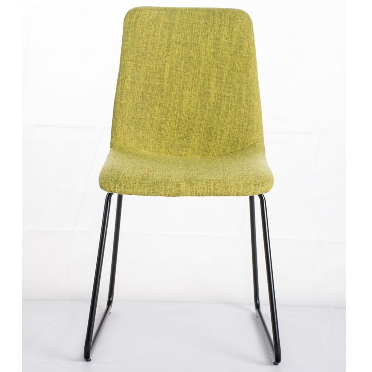 Silla de Confidente FRANCESC, Diseño Exclusivo, Tapizada en Tela color Negro