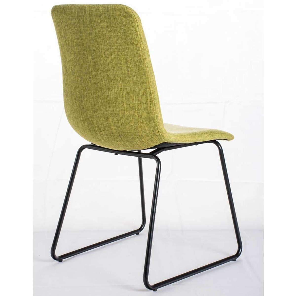 Silla de Confidente FRANCESC, Diseño Exclusivo, Tapizada en Tela color Negro