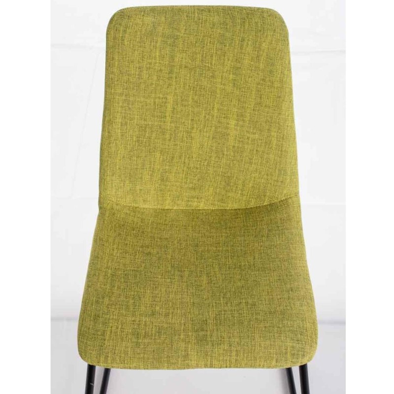 Silla de Confidente FRANCESC, estructura metálica, en tela color negro