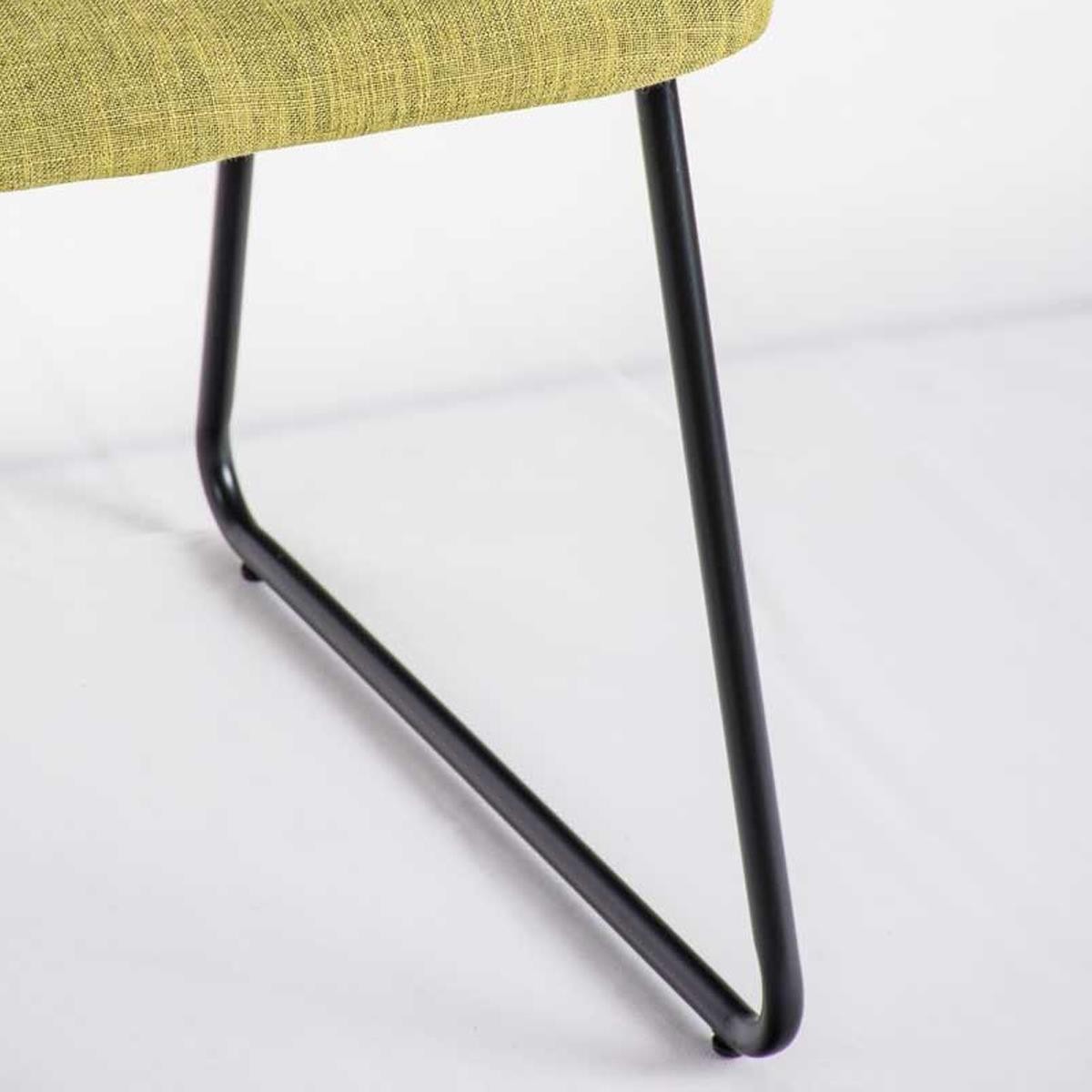 Silla de Confidente FRANCESC, Diseño Exclusivo, Tapizada en Tela color Negro