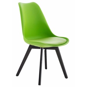 Silla de Diseño / Confidente BOSFORO, exclusivo diseño con patas oscuras en piel color negro