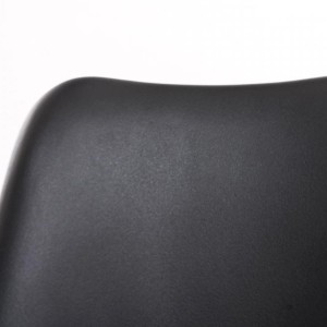 Silla de Diseño / Confidente BOSFORO, exclusivo diseño con patas oscuras en piel color negro