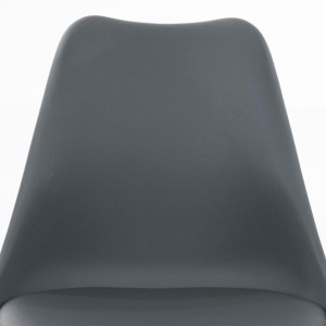 Silla de Diseño / Confidente BOSFORO, exclusivo diseño con patas oscuras en piel color negro