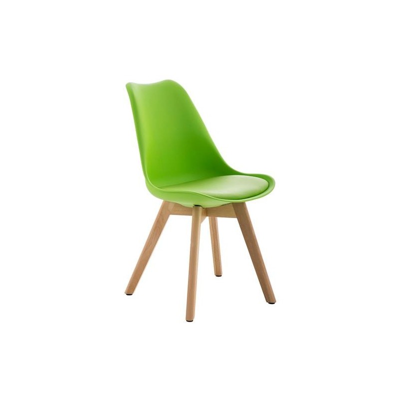 Silla de Diseño / Confidente BOSFORO, exclusivo diseño con patas claras en piel color negro