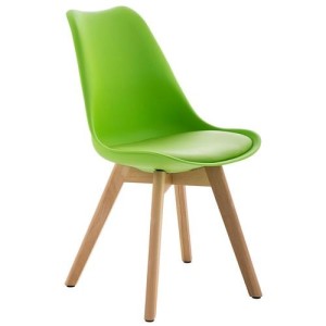 Silla de Diseño / Confidente BOSFORO, exclusivo diseño con patas claras en piel color negro