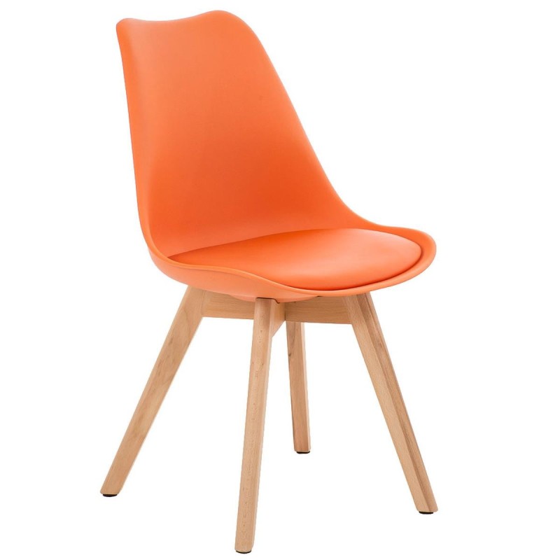 Silla de Diseño / Confidente BOSFORO, exclusivo diseño con patas claras en piel color negro