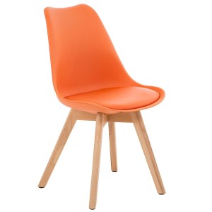 Silla de Diseño / Confidente BOSFORO, exclusivo diseño con patas claras en piel color negro