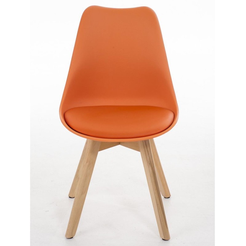 Silla de Diseño / Confidente BOSFORO, exclusivo diseño con patas claras en piel color negro