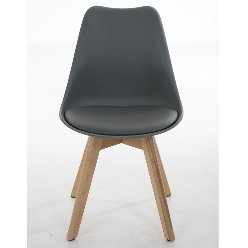 Silla de Diseño / Confidente BOSFORO, exclusivo diseño con patas claras en piel color negro