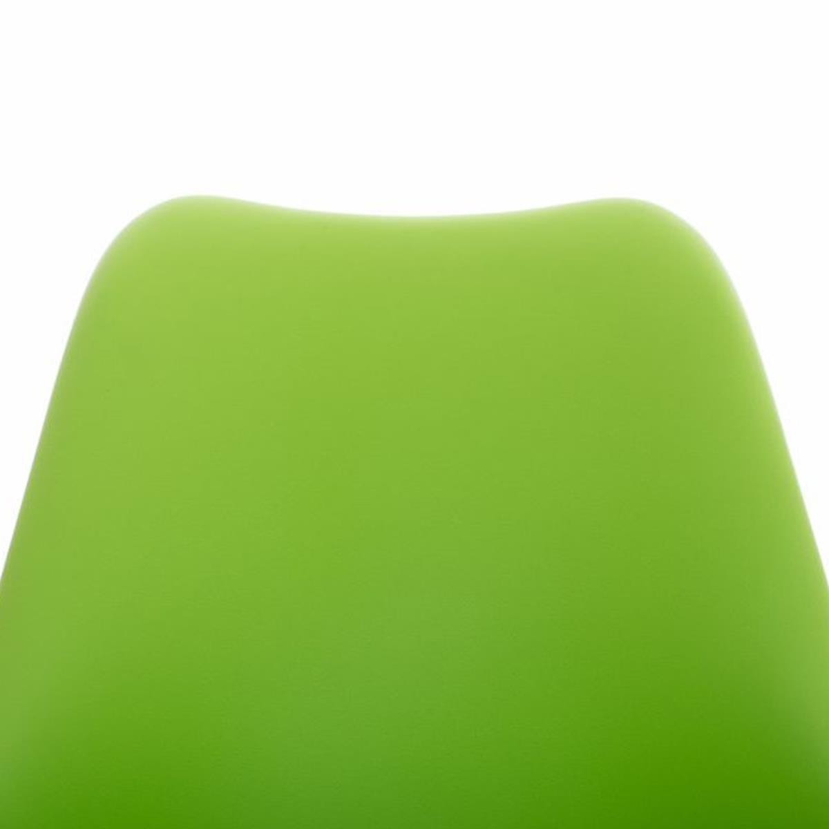 Silla de Diseño / Confidente BOSFORO, Patas de Madera Blancas, Estructura en Plástico y Piel color Negro
