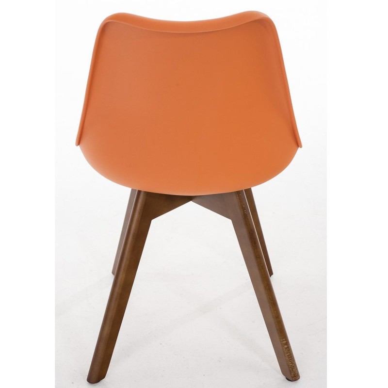 Silla de Diseño / Confidente BOSFORO, exclusivo diseño con patas en nogal en piel color negro