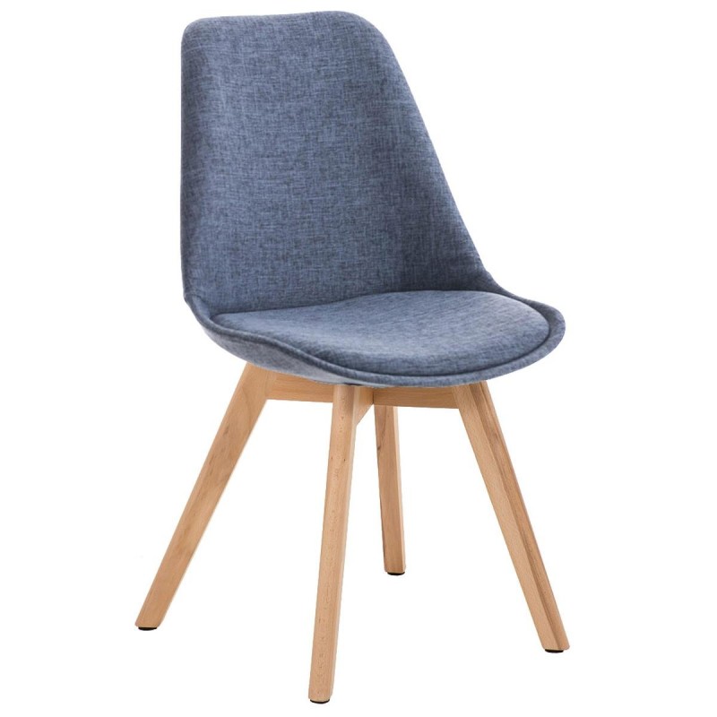 Silla de Diseño / Confidente BOSFORO, exclusivo diseño con patas claras en tela color negro