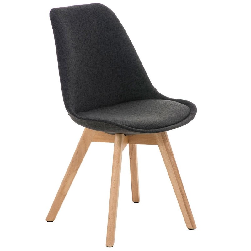 Silla de Diseño / Confidente BOSFORO, exclusivo diseño con patas claras en tela color negro