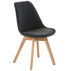Silla de Diseño / Confidente BOSFORO, exclusivo diseño con patas claras en tela color negro