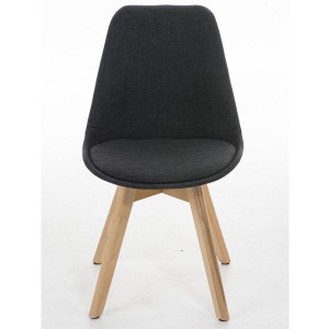 Silla de Diseño / Confidente BOSFORO, exclusivo diseño con patas claras en tela color negro