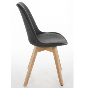 Silla de Diseño / Confidente BOSFORO, exclusivo diseño con patas claras en tela color negro