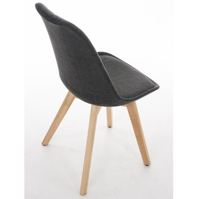 Silla de Diseño / Confidente BOSFORO, exclusivo diseño con patas claras en tela color negro