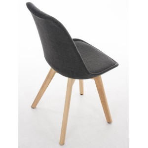 Silla de Diseño / Confidente BOSFORO, exclusivo diseño con patas claras en tela color negro
