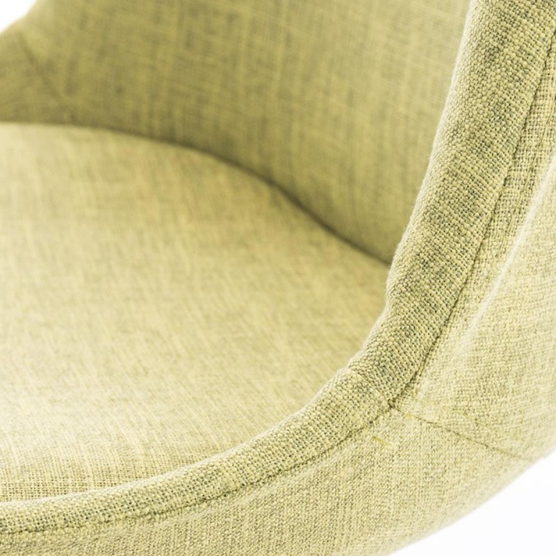 Silla de Diseño / Confidente BOSFORO, exclusivo diseño con patas en nogal en tela color negro