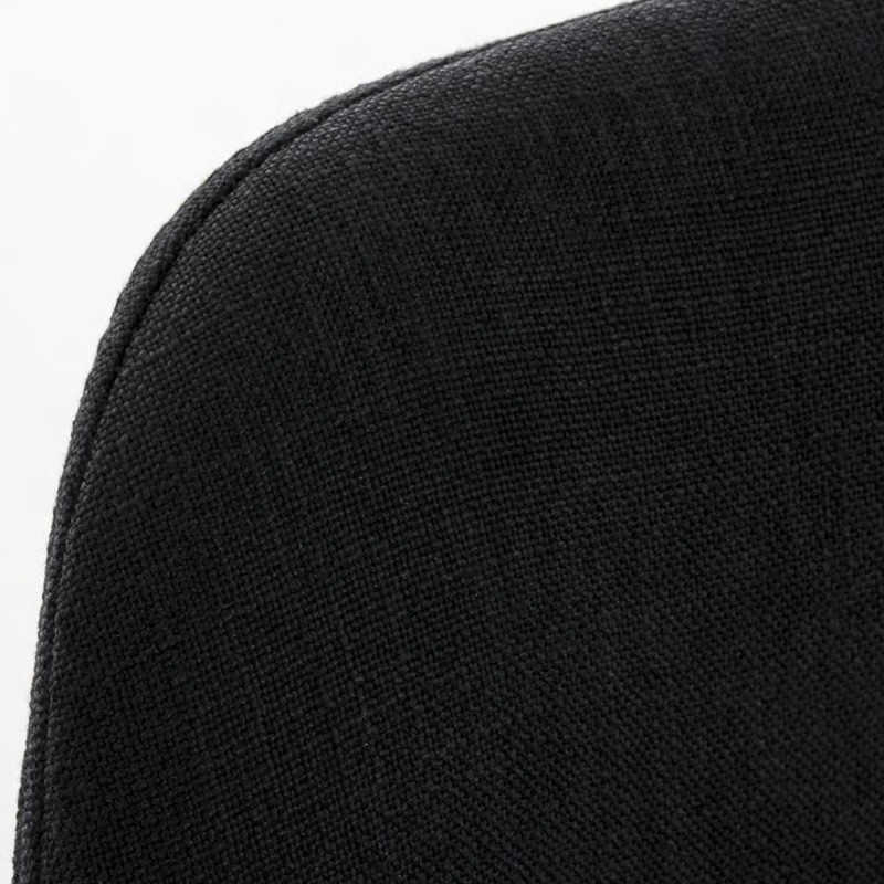 Silla de Diseño / Confidente BOSFORO, exclusivo diseño con patas en nogal en tela color negro