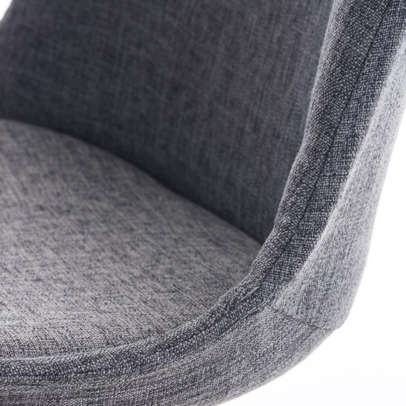 Silla de Diseño / Confidente BOSFORO, exclusivo diseño con patas en nogal en tela color negro