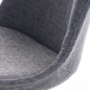Silla de Diseño / Confidente BOSFORO, exclusivo diseño con patas en nogal en tela color negro