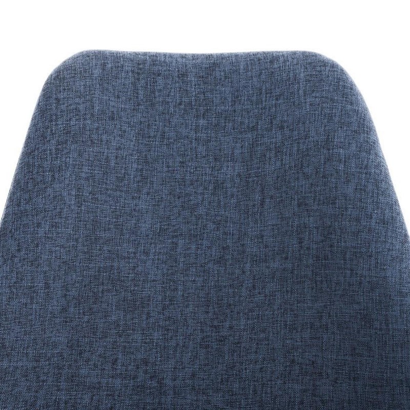 Silla de Diseño / Confidente BOSFORO, exclusivo diseño con patas en nogal en tela color negro