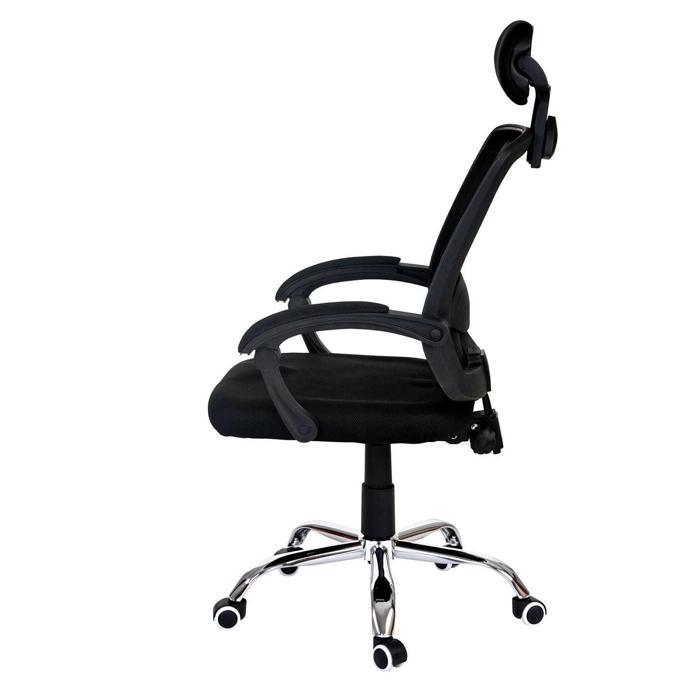 Silla Ergonómica DUNA, Soporte Lumbar, Base en Metal, Transpirable, en Negro