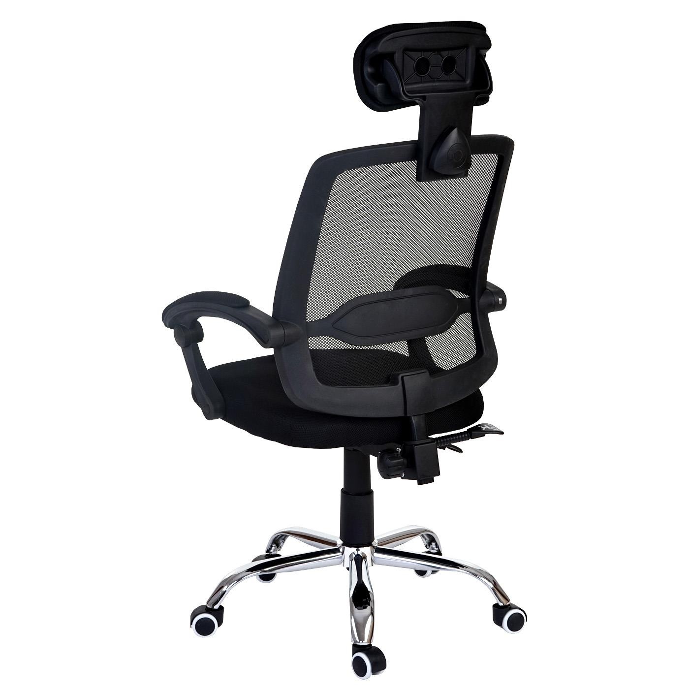 Silla Ergonómica DUNA, Soporte Lumbar, Base en Metal, Transpirable, en Negro