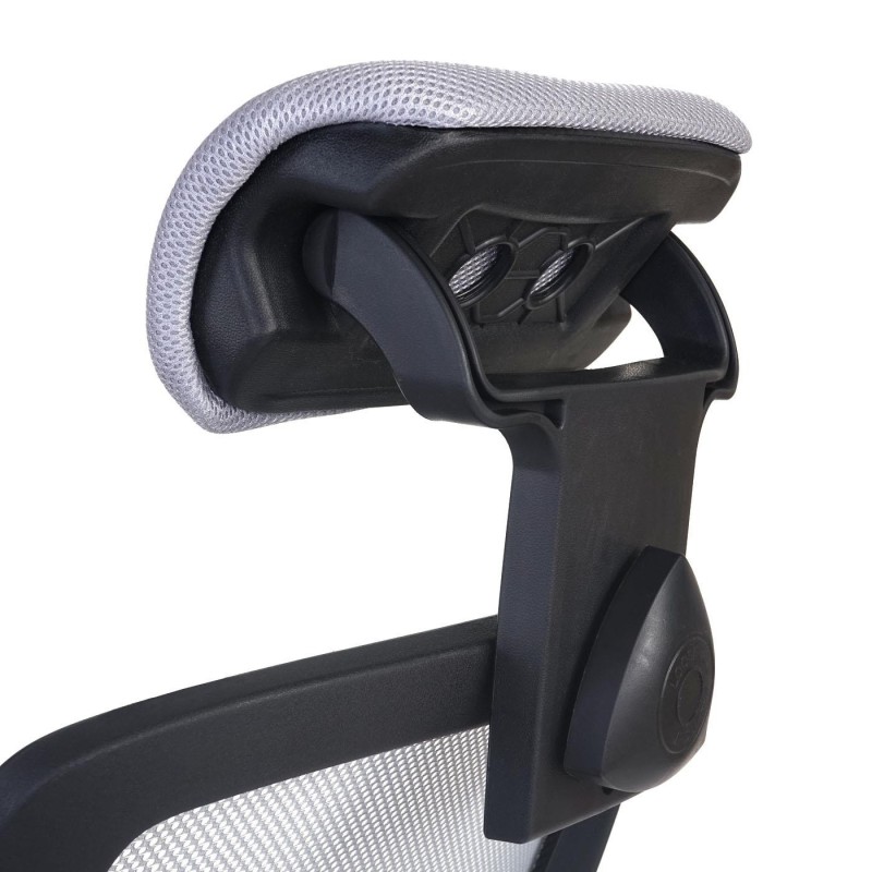 Silla Ergonómica DUNA, soporte lumbar y base de metal, en negro