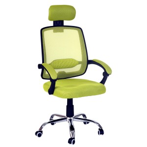 Silla Ergonómica DUNA, soporte lumbar y base de metal, en negro