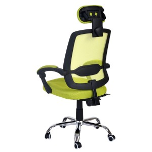 Silla Ergonómica DUNA, soporte lumbar y base de metal, en negro