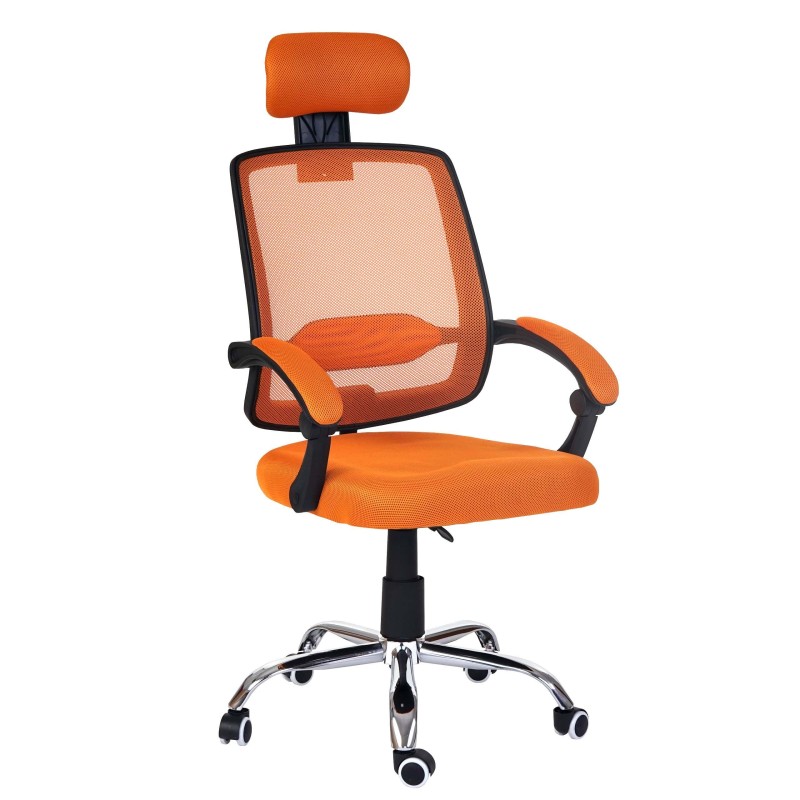 Silla Ergonómica DUNA, soporte lumbar y base de metal, en negro