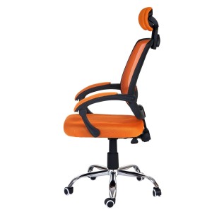 Silla Ergonómica DUNA, soporte lumbar y base de metal, en negro