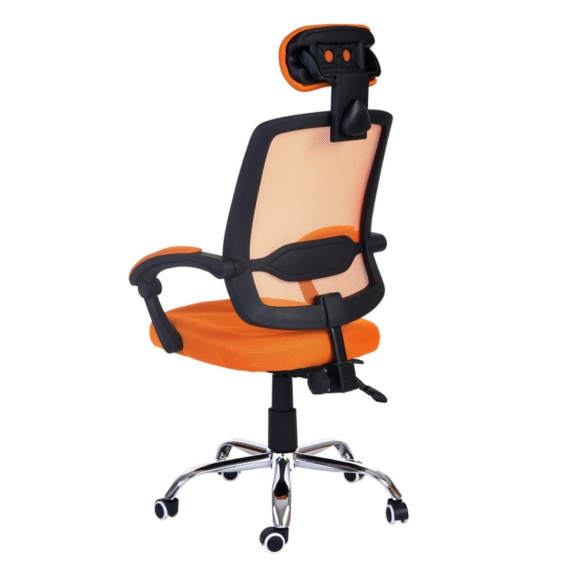 Silla Ergonómica DUNA, soporte lumbar y base de metal, en negro
