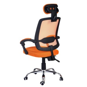Silla Ergonómica DUNA, soporte lumbar y base de metal, en negro