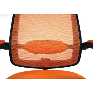 Silla Ergonómica DUNA, soporte lumbar y base de metal, en negro