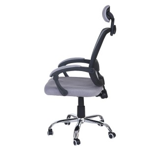 Silla Ergonómica DUNA, soporte lumbar y base de metal, en negro
