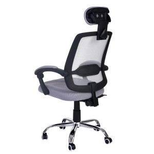 Silla Ergonómica DUNA, soporte lumbar y base de metal, en negro